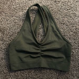 Alphalete green sports bra